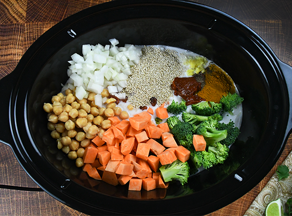 Crockpot Coconut Veggie Thai Curry - Step 1
